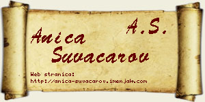 Anica Suvačarov vizit kartica